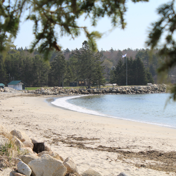 Hubbards beach shore on clear day.